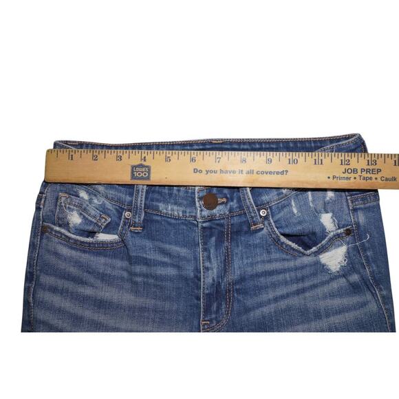 BKE Denim Distressed Raw Hem Jeans Women’s Size ~28 (Measured) - Picture 3 of 7